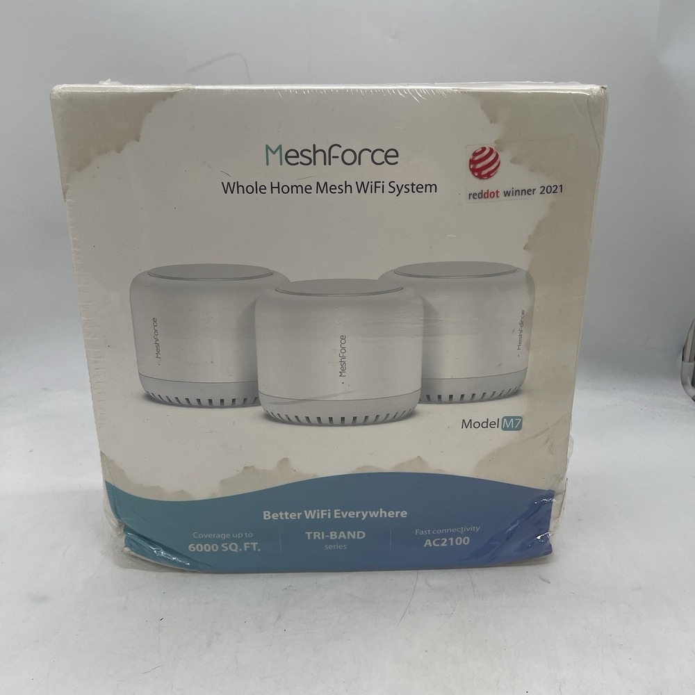 Meshforce M7 Tri-Band Whole Home Mesh Wi-Fi System - Pack of 3, White